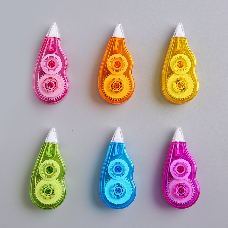 6 Pcs Transparent Rainbow Color Correction Tape Student Portable Writing Correction Supplies