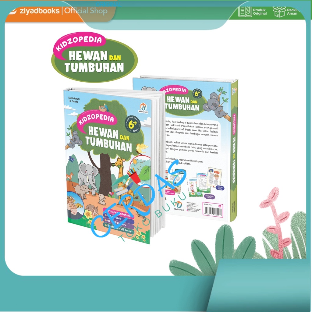Buku Anak  Kidzopedia Hewan Dan Tumbuhan Hard Cover buku cerita anak  buku cerita islami  buku cerit