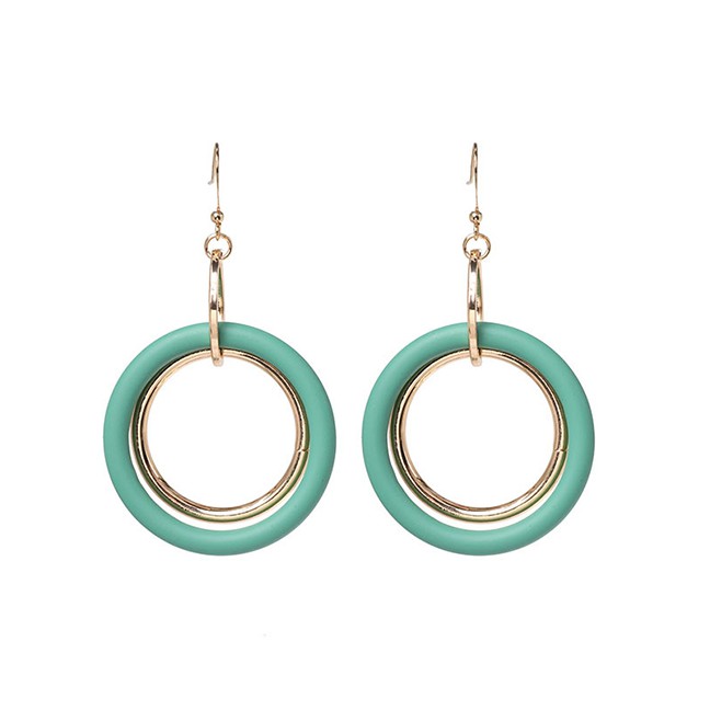 LRC Anting Gantung Fashion Circle Earrings F4601XX