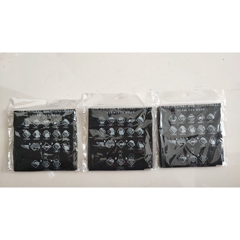 Masker BUFF Hitam Polos / Masker BUFF Multifungsi