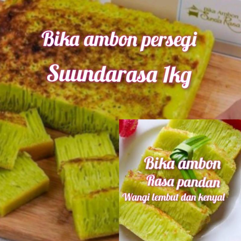 

bika ambon pandan persegi 1KG Sundarasa