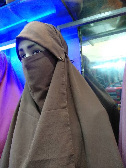 Jilbab wolpeach jumbo + niqab