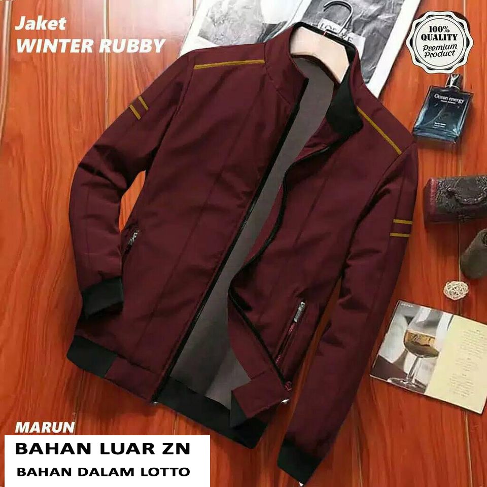  Jaket  Bomber Kasual Simple Bisa Di Pakai Pria Wanita  Bahan  