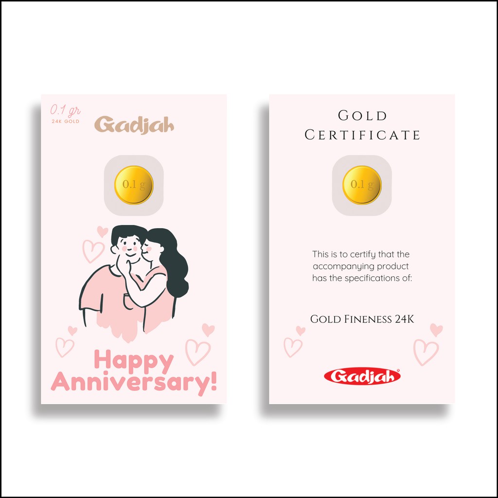 LM 0.1 gr &quot;Happy Anniversary&quot; - Toko Emas Gadjah