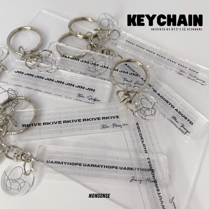 Keychain by BTS Instagram Username