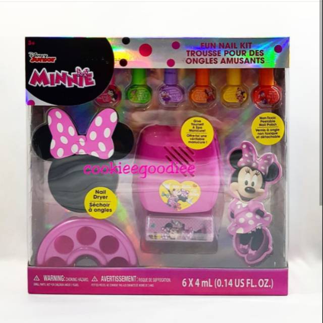 minnie mouse nail polish set with dryer