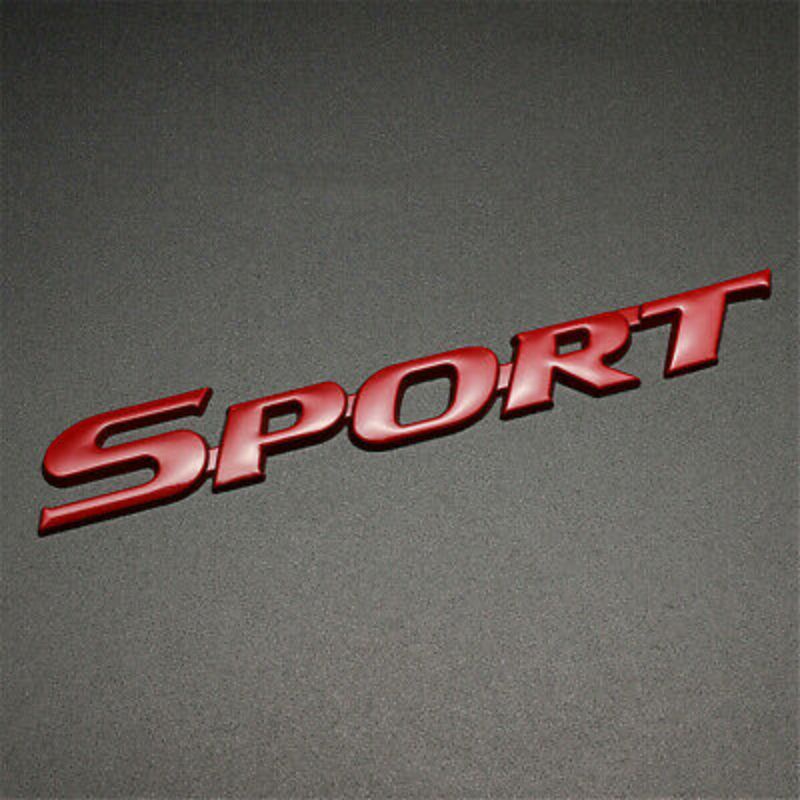 Merah Red Logo Emblem Sport Bahan Besi 3D Logam Tebal Untuk Tulisan Mobil Motor