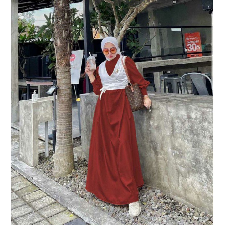 RR Fashion Muslim Dress Muslim Gamis Set Gamis Set Muslim Set Blazer Gamis SET BELA 2IN1 Real Pic