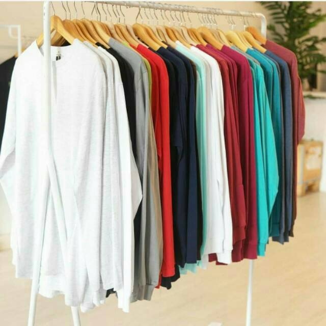 Kaos polos lengan panjang premium bahan cotton combed 30s Kaos polos lengan panjang premium bahan cotton combed 30s