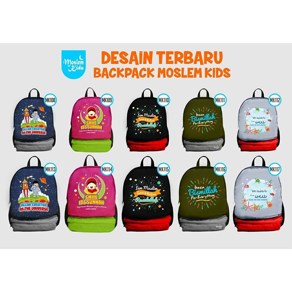 Tas anak muslim - moslem kids - backpack large sd smp