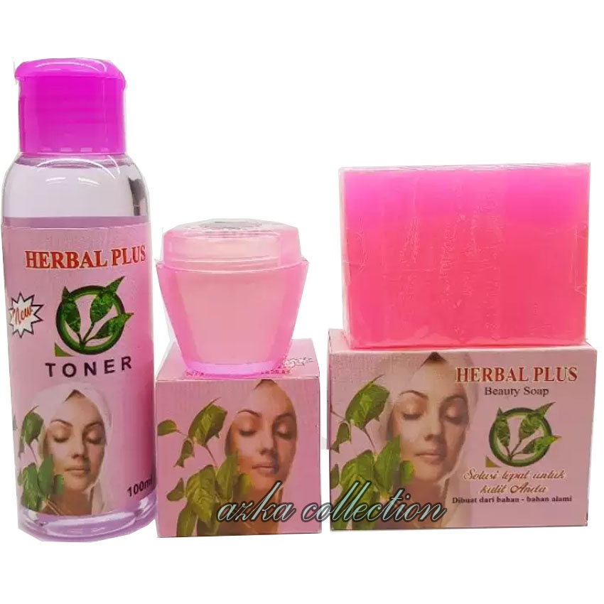 Cream Herbal Plus BPOM - Paket Krim Herbal Plus BPOM + Sabun dan Toner Original