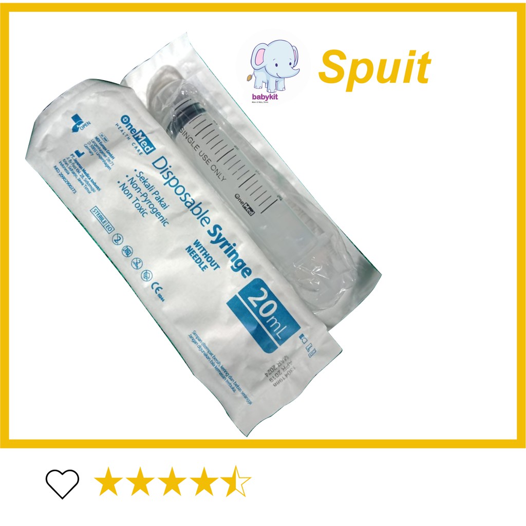 Spuit 20cc One Med Tanpa Jarum Untuk Paket Relaktasi 20ml 20 cc ml