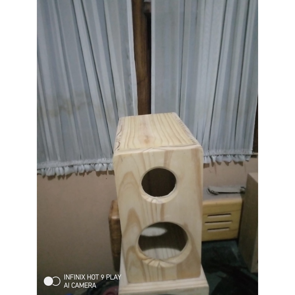 Box speaker Bookshelf Custom  4" kayu jati orderan kang Cepi kayu