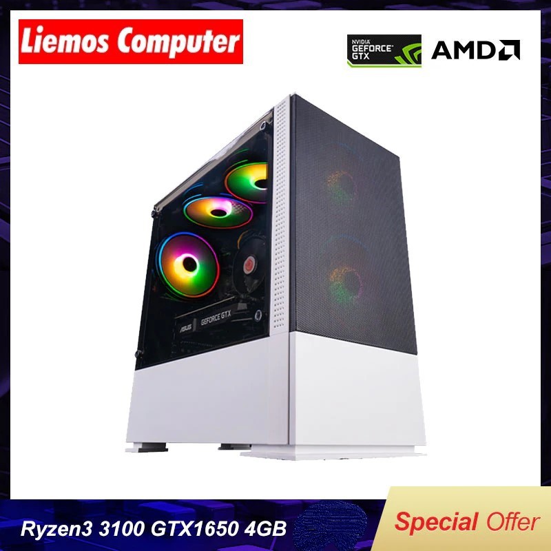 PC GAMING MURAH | RYZEN 3 3200G | GTX 1650 4GB | 8GB | SSD | GAMING DESIGN PC