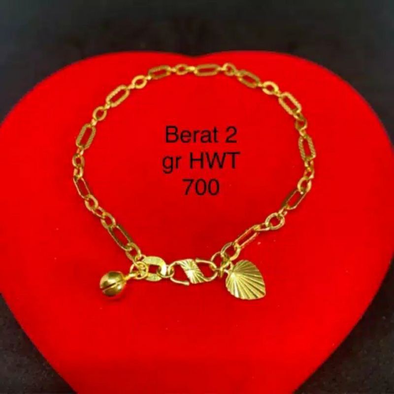 Gelang emas asli kadar 700HWT