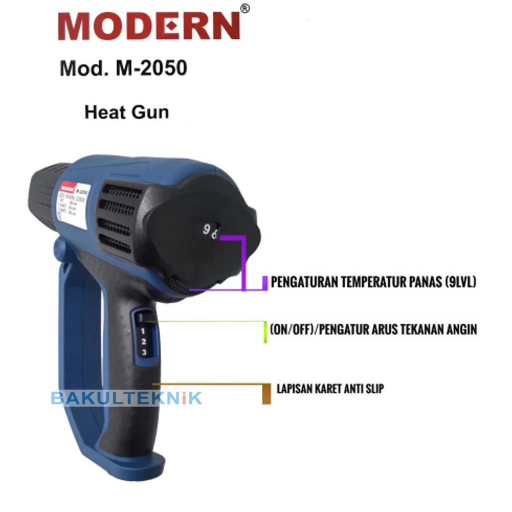Heat Gun Modern M2050 . Mesin Hot Gun