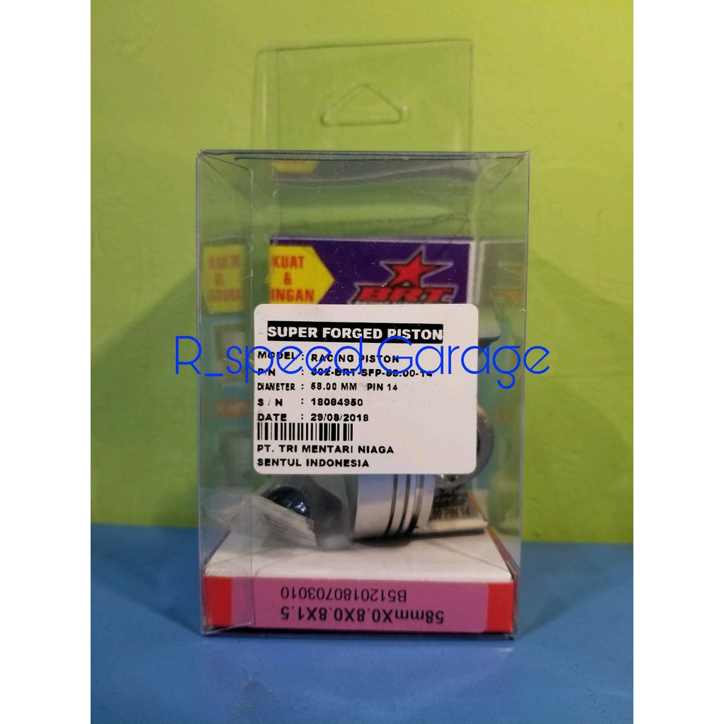 SUPER FORGED PISTON BRT 58.00 PIN 14 NMAX . AEROX . R15 V cod 21