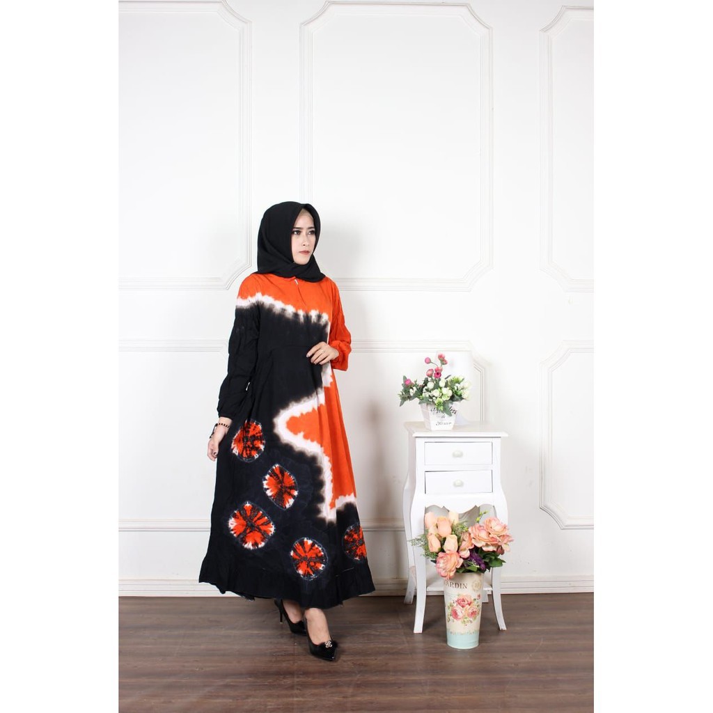 Hot Promo Gamis Twill Abstrak Ori Gamis Busui Modern Dress Wanita Muslim