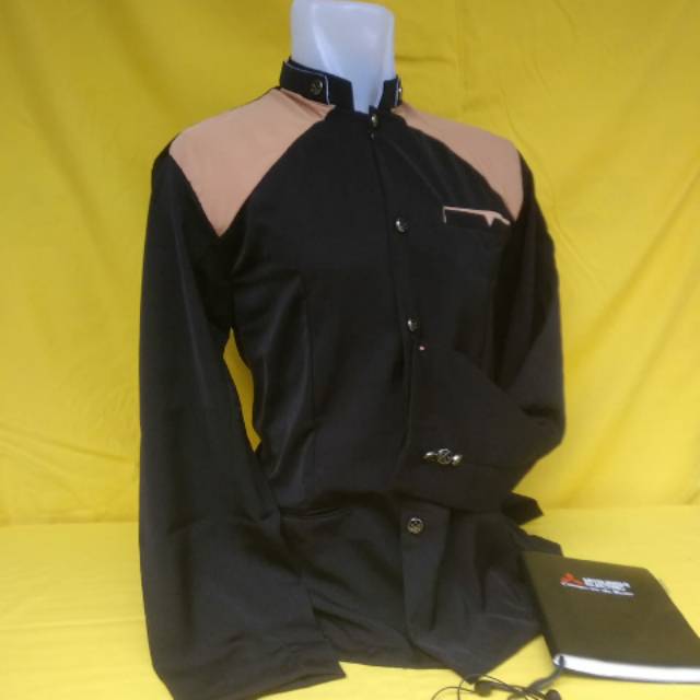 JASKO HITAM KOMBINASI COKLAT POLOS [ POLOS ]