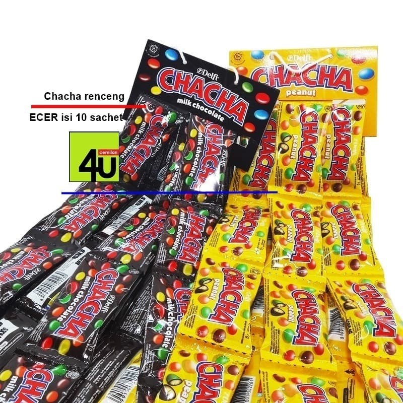 

RENCENG Chacha Cokelat Butir Kemasan Sachet 1RCG Isi 10bks