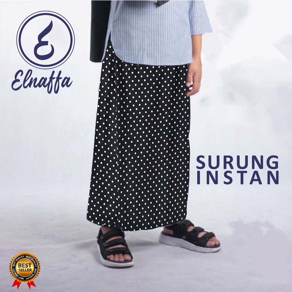 EL-NAFFA Sarung Instan Anak,Sarung Anak Laki-laki, Sarung Anak Instan motif Polkadot Usia 2-8 thn (BISA COD) SRPo