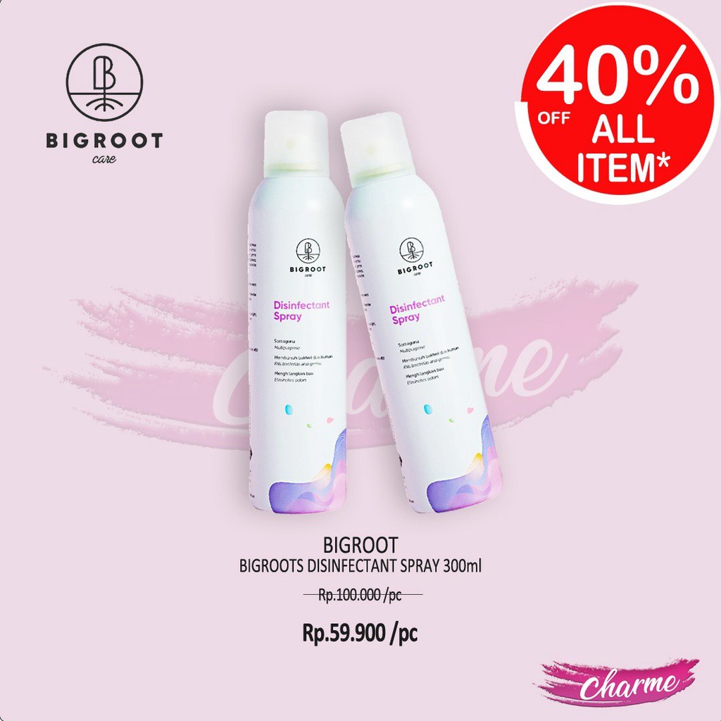 (READY &amp; ORI) Bigroot Desinfectant Spray food grade BPOM 300ml