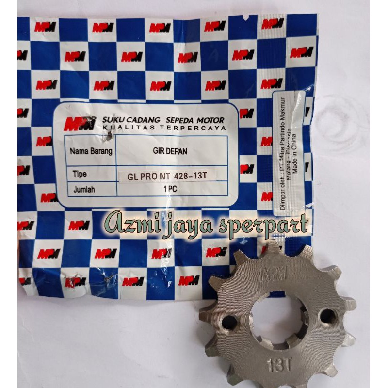 Gear gir Ger ger depan GL pro 13T neotach Megapro CBR 150R 428 13T
