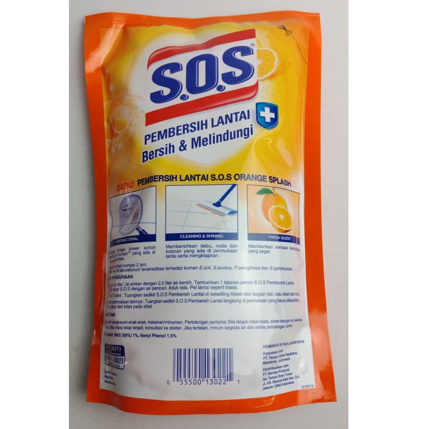 * PEMBERSIH * LANTAI * ORANGE * SPLASH * SOS * 750ML