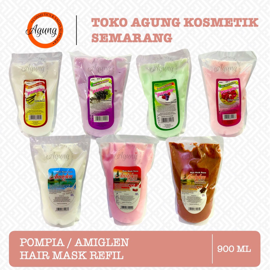 [AGUNGSMG] - Pompia Hair Mask Amiglen masker rambut 900 gr
