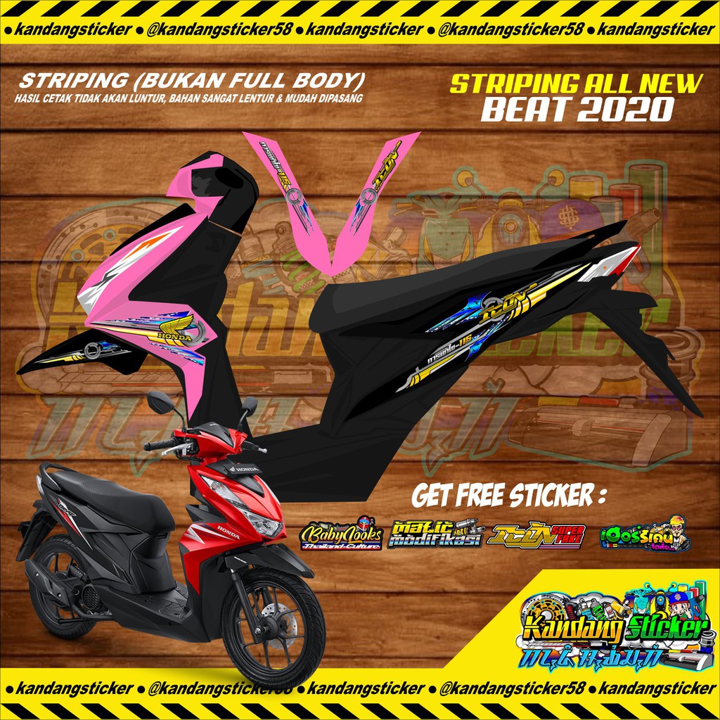 Striping Beat FI ESP ISS 2020 Beat Street Icon Thailook Mothai StreetRacing Ototrend Shopee Indonesia