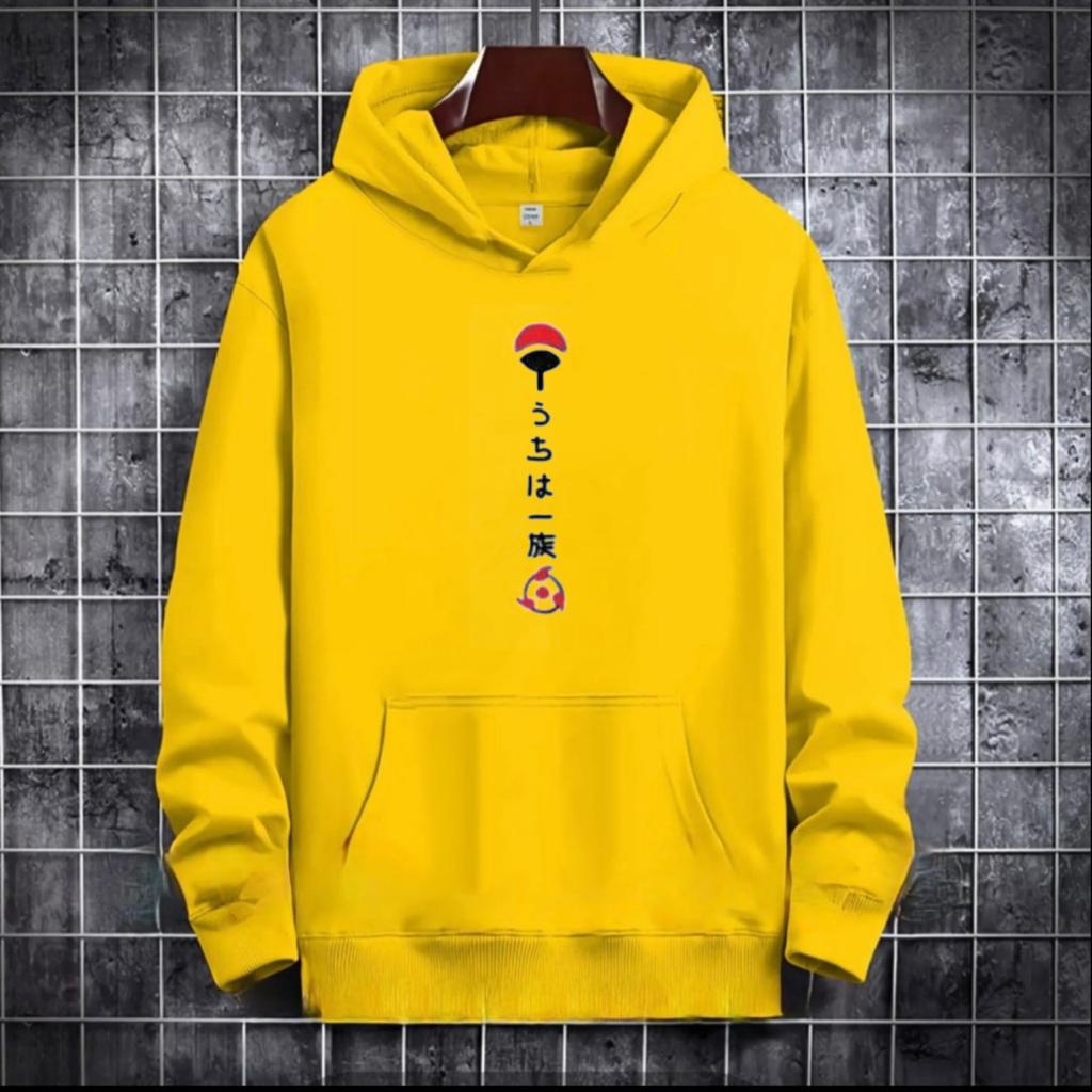 PAKAIAN PRIA / SWEATER HOODIE TULISAN JEPANG UCHIHA / HOODIE MURAH TERLARIS / HOODIE PRIA DAN WANITA / UNISEX