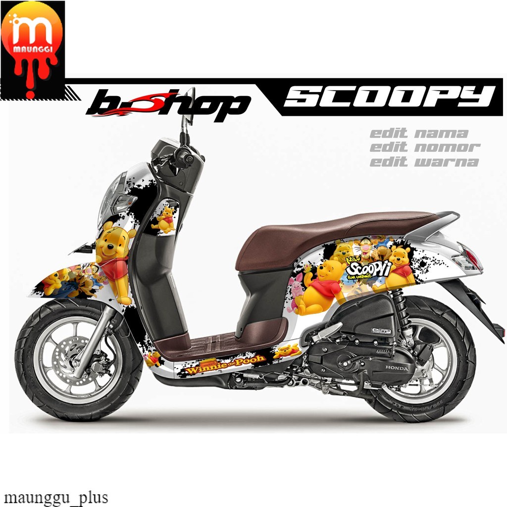 Stiker scoopy fi full body Striping motor scoopy variasi Decal scoopy fi full variasi