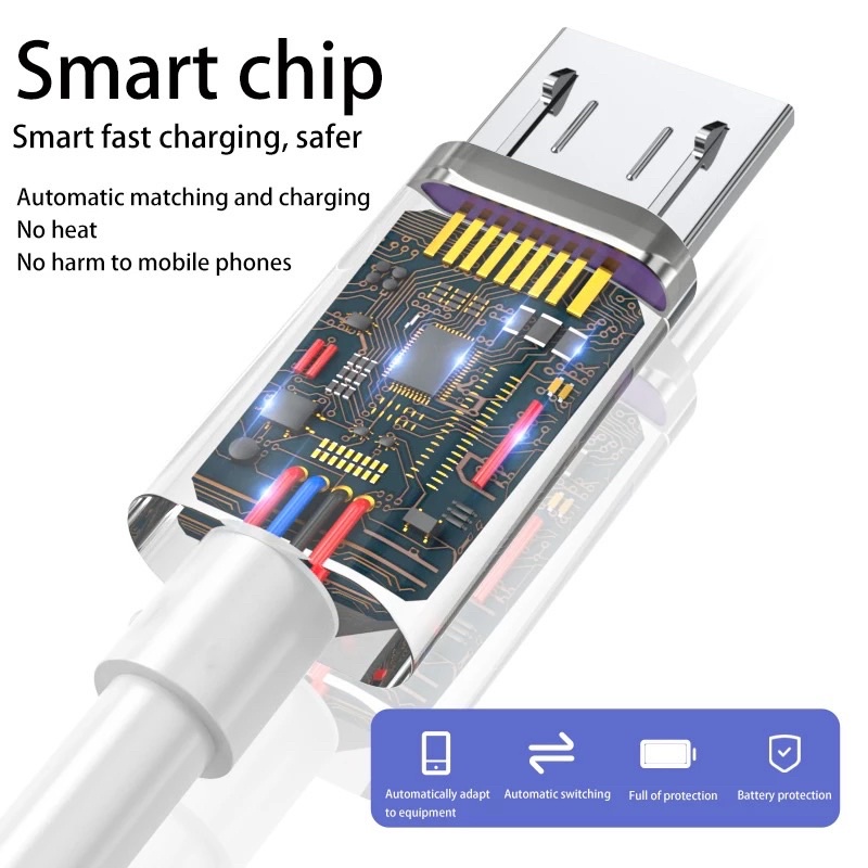 Kabel data Charger OPPO 2A Fast Charging Micro USB &amp; Type-C Original