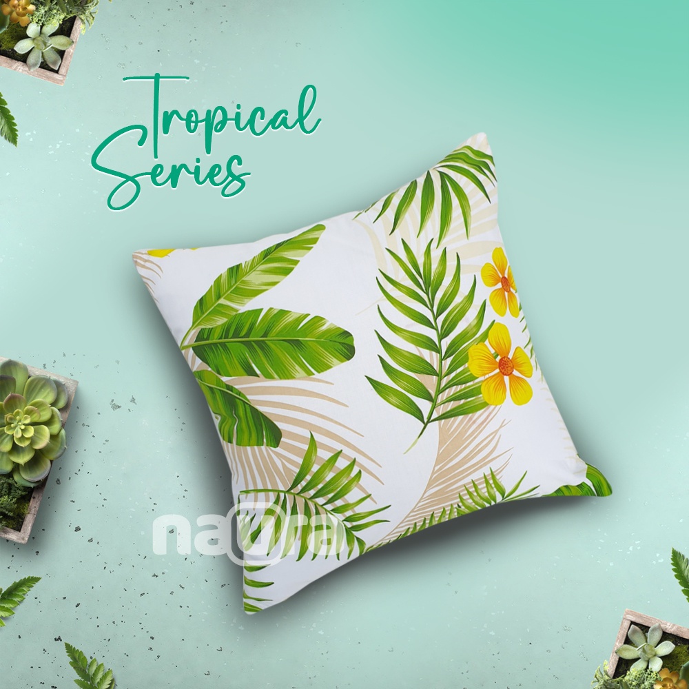 Sarung Bantal Sofa - Motif Tropikal