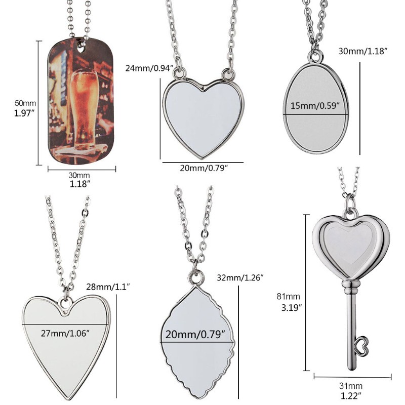 Glitter Sublimation Blank Pendant Heat Transfer Double-sided Print Car Hanging Ornaments