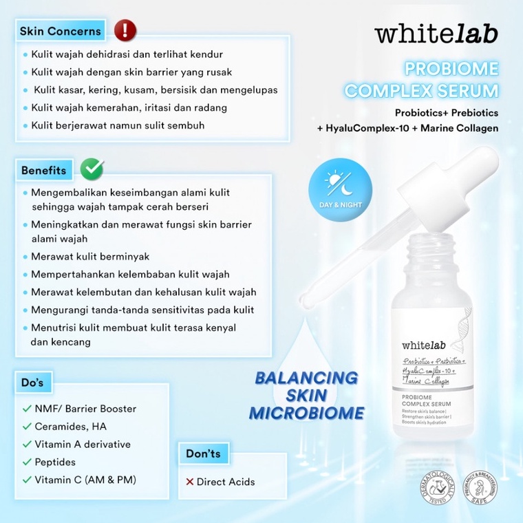 Whitelab Revolution Serum | Natural Moisturizing Factor (NMF) - Age Correxion Firming - Probiome Complex - Real Barrier Booster Serum