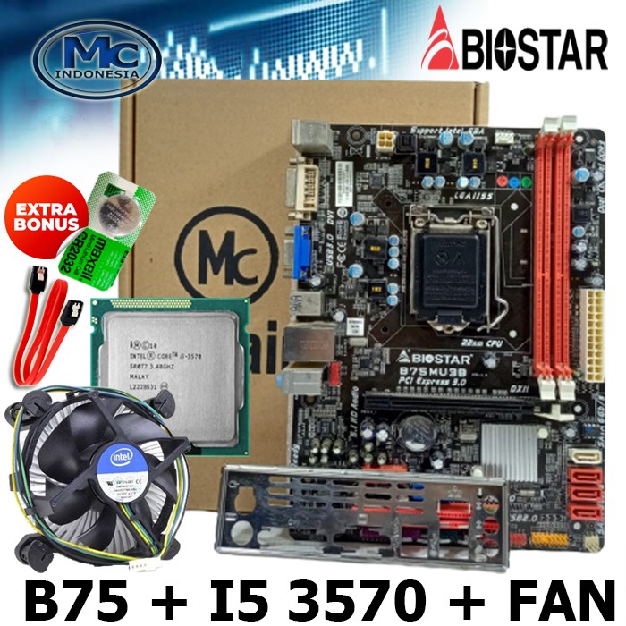 MOBO B75 Intel LGA 1155 Biostar 3.0