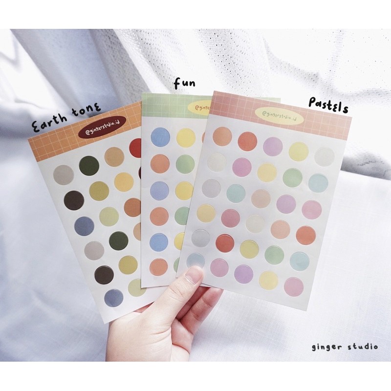 

Ginger Studio - round sticker pack for planner/journal