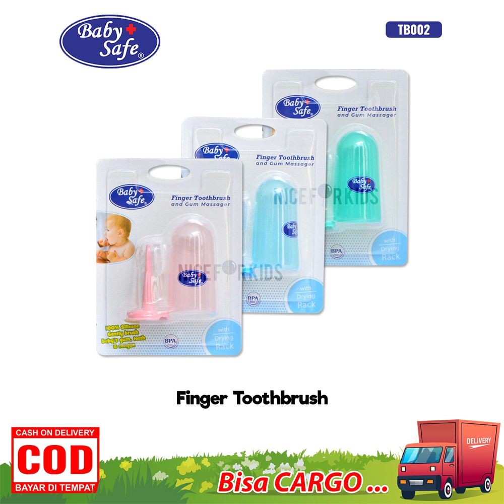 Baby Safe Finger Tooth brush Sikat Gigi Jari Sikat Silicone Gigi bayi TB001 TB002