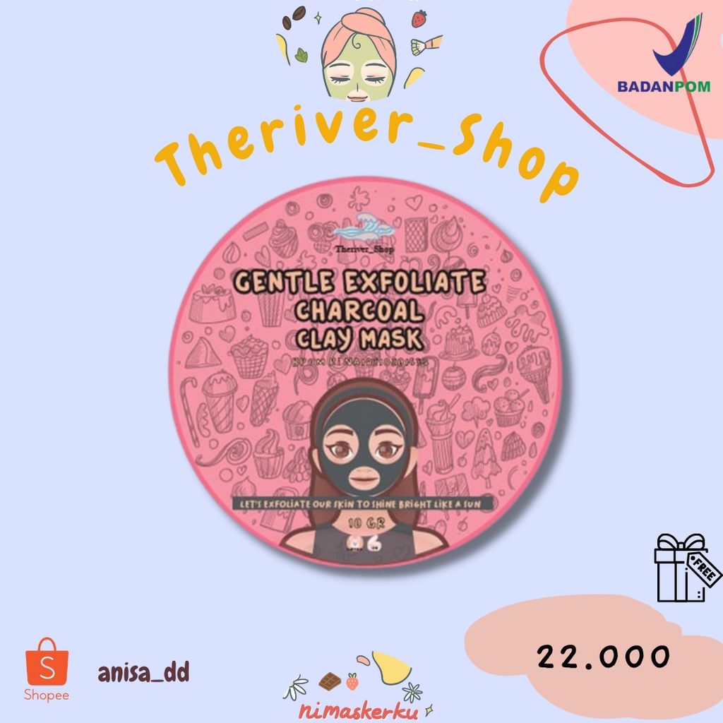 [READY] CLAYMASK CHARCOAL BY THERIVER_SHOP | CLAY MASK CHARCOAL BPOM CLAYMASK CHARCOAL THERIVER