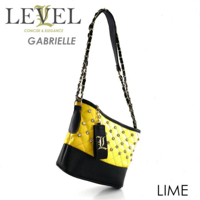 FASHIONSTOREKU TAS LEVEL GABRIELLE STUD DIAMOND FASHION IMPORT BATAM WANITA SLING BAG SELEMPANG PEST