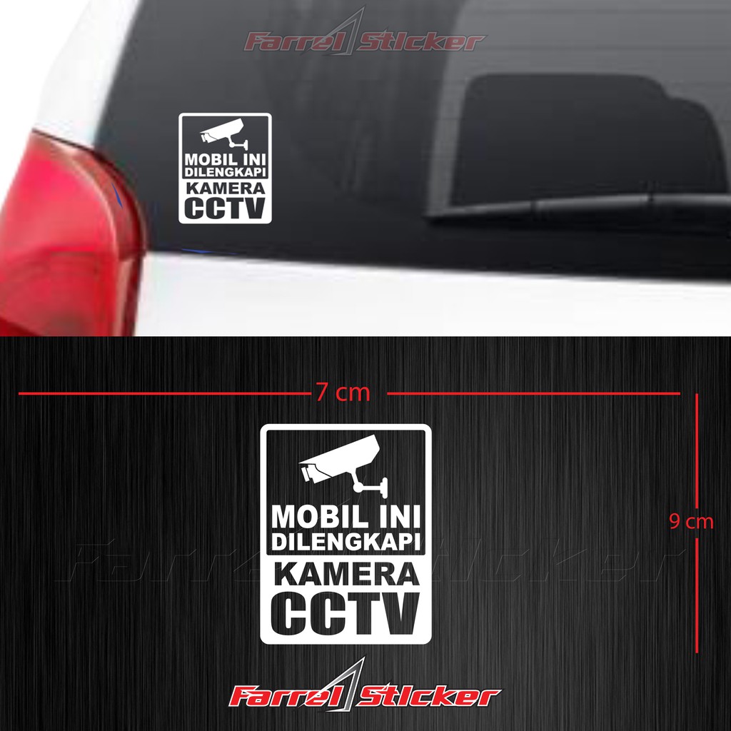 stiker sticker kamera CCTV MOBIL