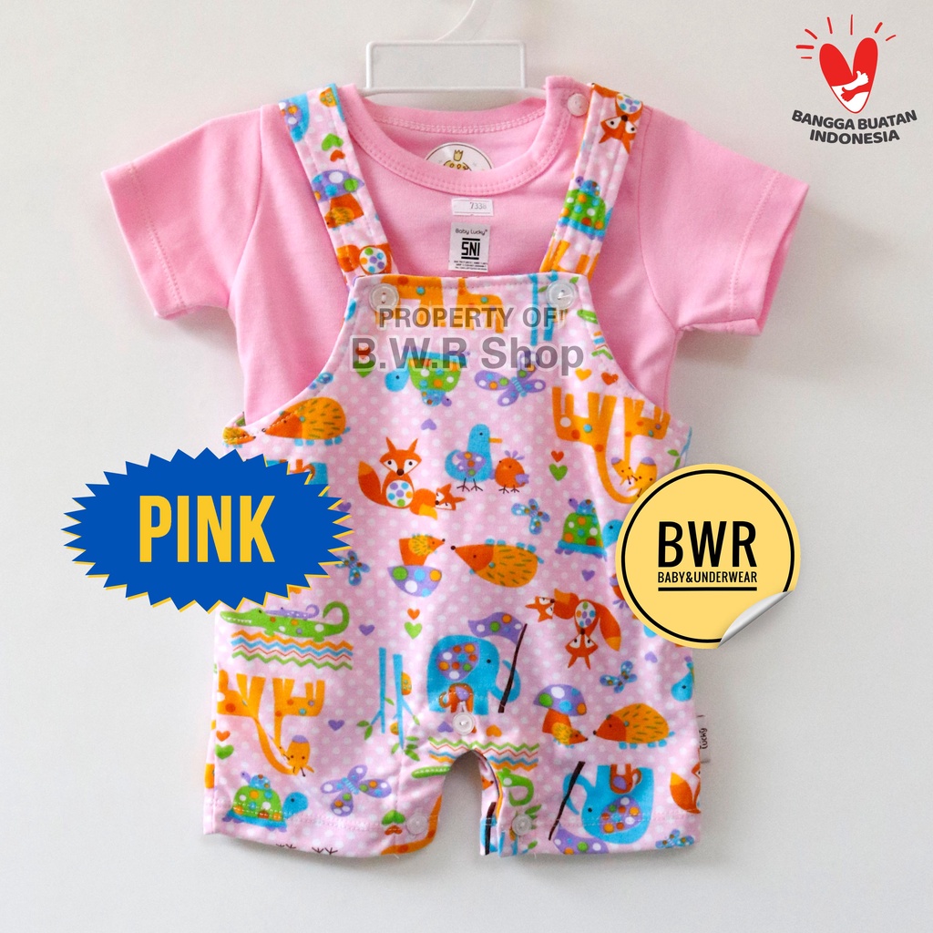 Set Romper Baby Lucky PENDEK / Setelan Anak 12-18 bulan / Piyama Bayi Kaos Celana Rompi | Bwr
