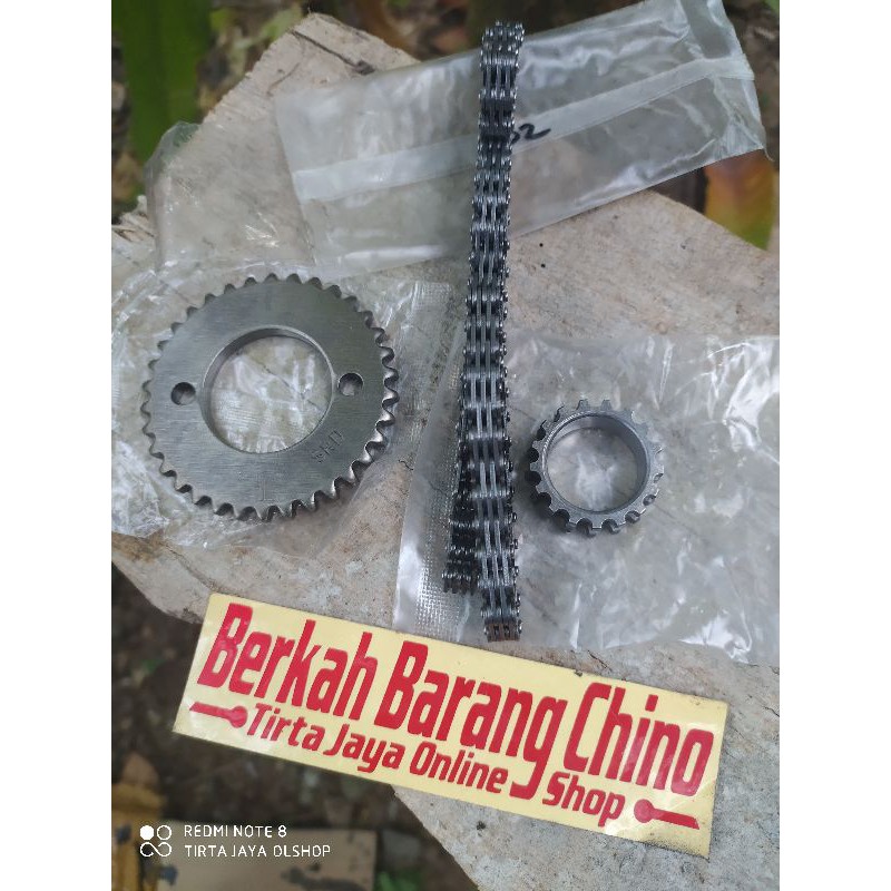 rantai kamprat timing chain gear kruk as 4lapis crf xiema 230 104mata