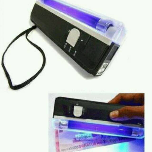 alat pendeteksi uang palsu sinar UV money detector mini