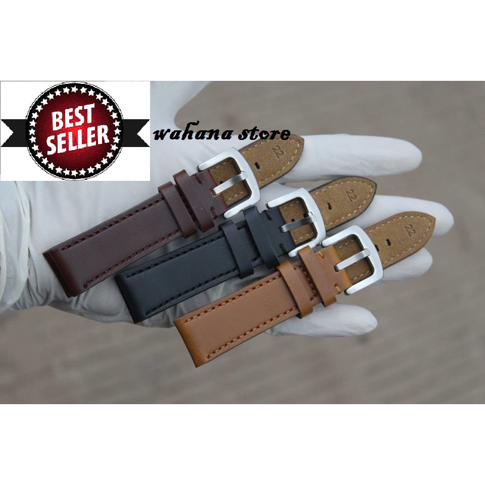 STRAP JAM TANGAN KULIT 22-24MM