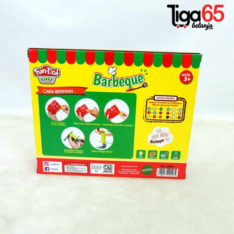 Fun Doh / Lilin Mainan Anak / Mainan Edukasi / Clay / Barbeque / Fun Dough Barbeque