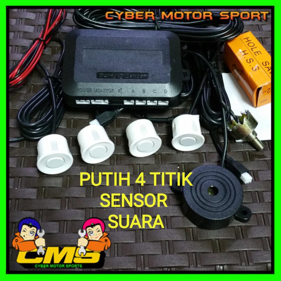 E0919 Sensor Parkir 4 Titik Indikator Suara. Sensor Mundur 4 Titik Dengan Suara. Sensor Parkir Mobil