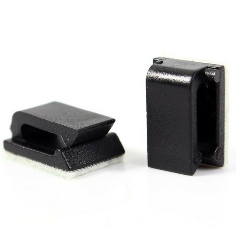 CLIP CABLE SQUARE CLIP MINI /Penjepit Kabel Klip Tempel Perekat Kuat / Clip Penjepit Holder Kabel Gantungan / Klil Kabel