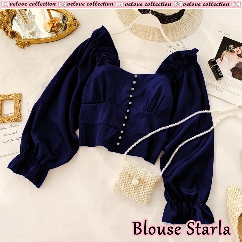 A10 Blouse starla matt woof crepe ld 100cm pj 56cm ld100cm